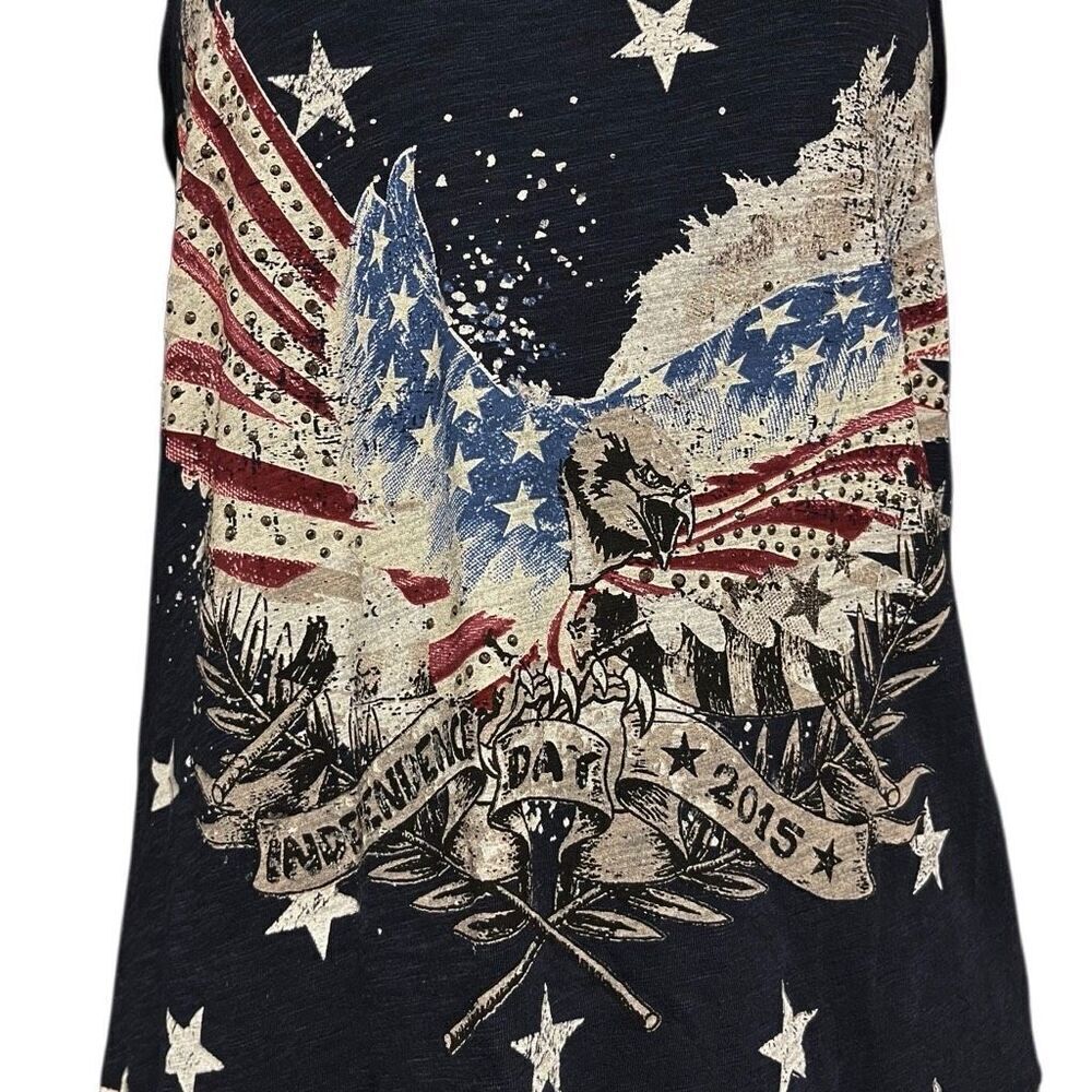 R&R American Flag Eagle Racerback Tank Top Women’s XS - Picture 2 of 6